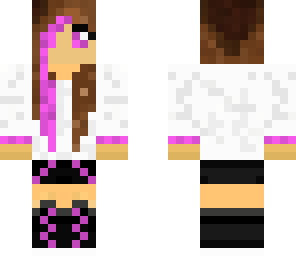 pink girl with pink streak in hair