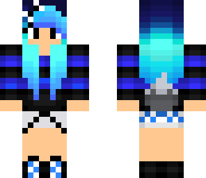 edited blue haired girl