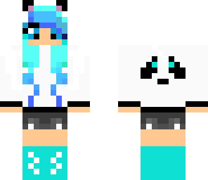 blue panda girl