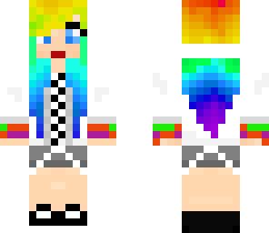 rainbow hoodie girl
