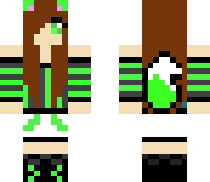 wolf girl green