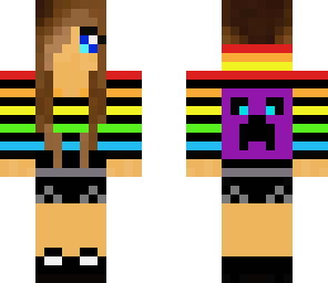 lovely rainbow creeper girl