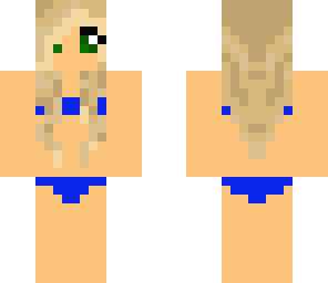 blue bikini blonde girl