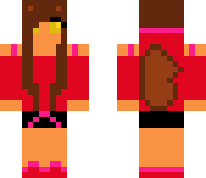 werewolf girl with a pink hoodie