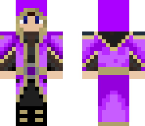 girl mage in purple robe