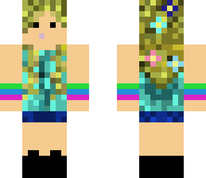 flower rainbow girl