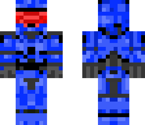 halo blue with red mask