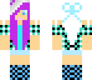 white purple haired girl