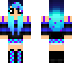 purple blue girl