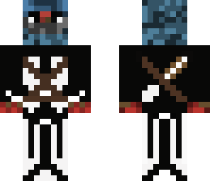 black ninja with paddles of light 