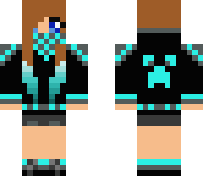 cool girl with creeper back blue