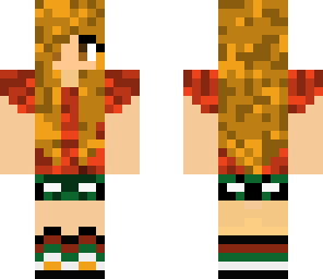 brownish orangey hair girl with hip clothes