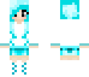 blue hair chick