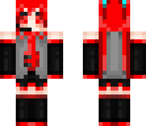 red hatsune miku
