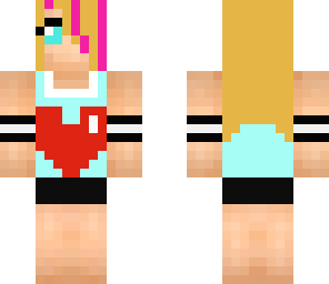 pink highlights and headphones girl