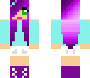 purple and blue pretty girl