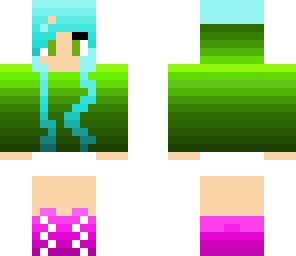 blue haired girl