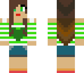 cute green girl