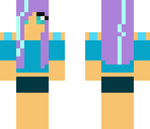 purple haired girl