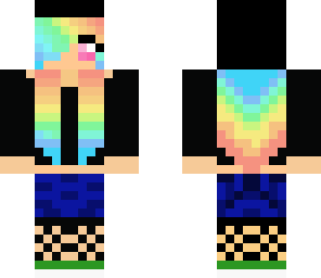 emo girl with rainbow hair
