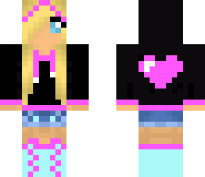 pink heart girl