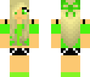 cute green girl