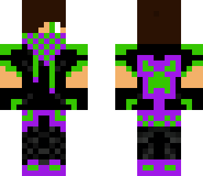 green and purplre mixed