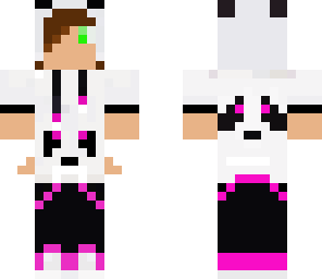 pink green eyed panda boy