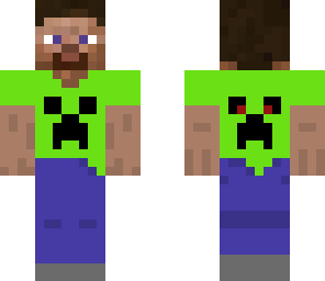 steve with creeper t-shirt