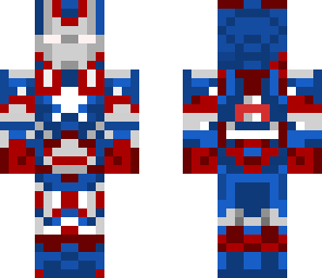 iron patriot with star emblem on chest