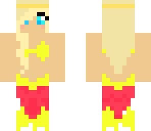 mermaid yellow and hot pink