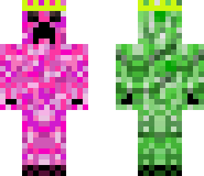 pink and green creeper