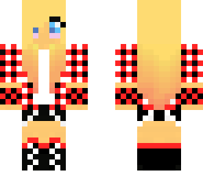 checkered red girl
