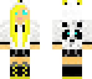 blond panda girl
