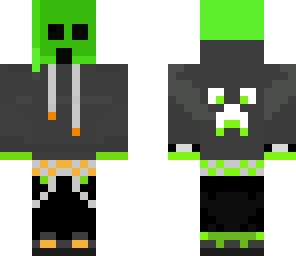 green slime in hoodie