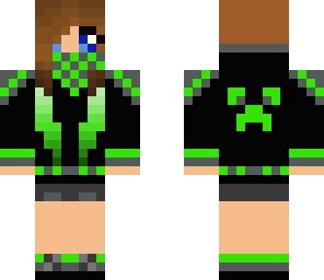 cool girl with creeper back green