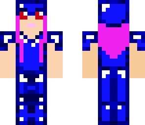 blue armor girl