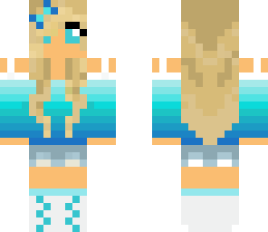 blue rainbow girl