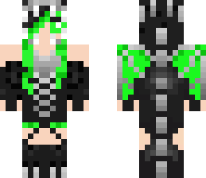 lime green ender dragon girl