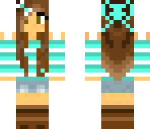 blue teen girl