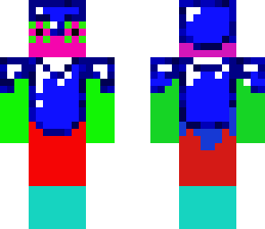 alien in shining blue armor