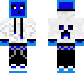 blue slime in a suit