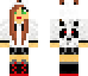 panda girl with green eyes