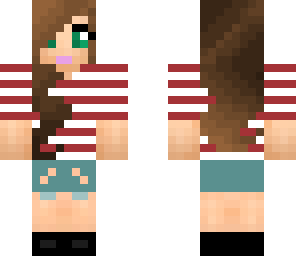 stripped red sweater girl