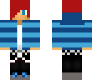 blue shaded striped hoodie