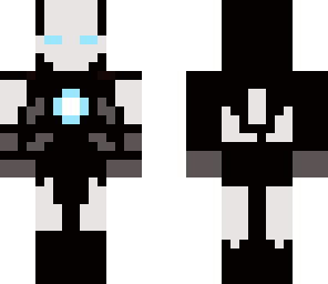 black and white iron man