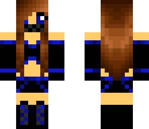 hot deep blue ninja chick