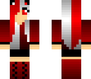 cute red and white hair girl