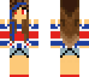 another american girl with red and blue stripes