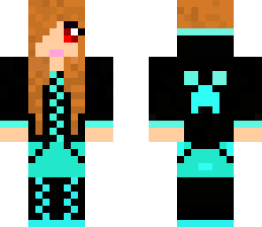 cyan cute vamp girl
